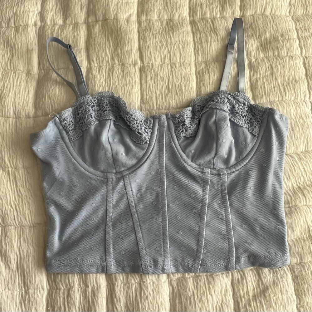 baby blue corset top